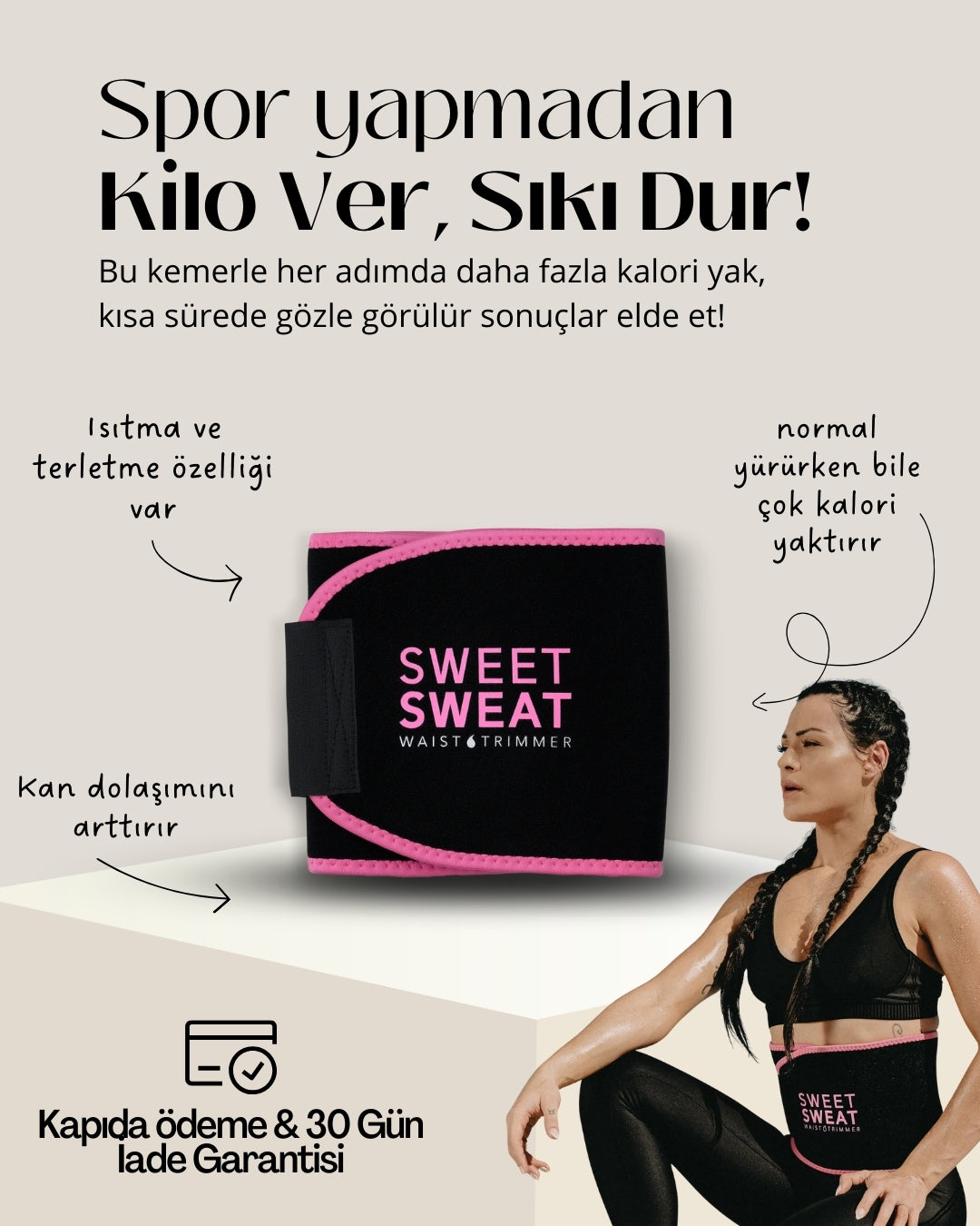Sweet Sweat® Zayıflatıcı Bel Kemeri